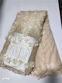 French Net Lace Fabric 2019 Latest African Guipure Lace Fabric 3D Flower With Embroidery Mesh Tulle beads Lace Fabric beige
French Net Lace Fabric 2019 Latest African Guipure Lace Fabric 3D Flower With Embroidery Mesh Tulle beads Lace Fabric beige
