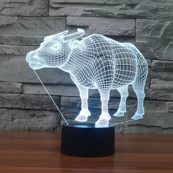 Buffalo 3D lamp 7 colorful touch LED visual lamp gift atmosphere decorative desk lamp Novelty Luminaria Led 3d Light
Buffalo 3D lamp 7 colorful touch LED visual lamp gift atmosphere decorative desk lamp Novelty Luminaria Led 3d Light