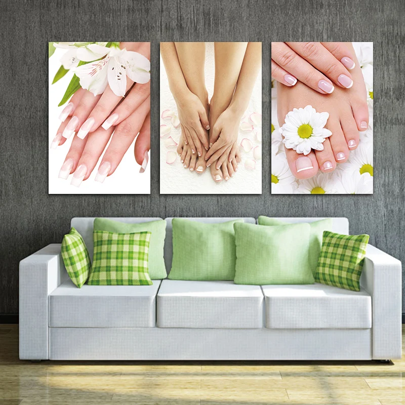 3 Pieces Unframed Foot Spa Nail Flower Wall Art For Living Room Canvas Picture Print Home Decor
3 Pieces Unframed Foot Spa Nail Flower Wall Art For Living Room Canvas Picture Print Home Decor