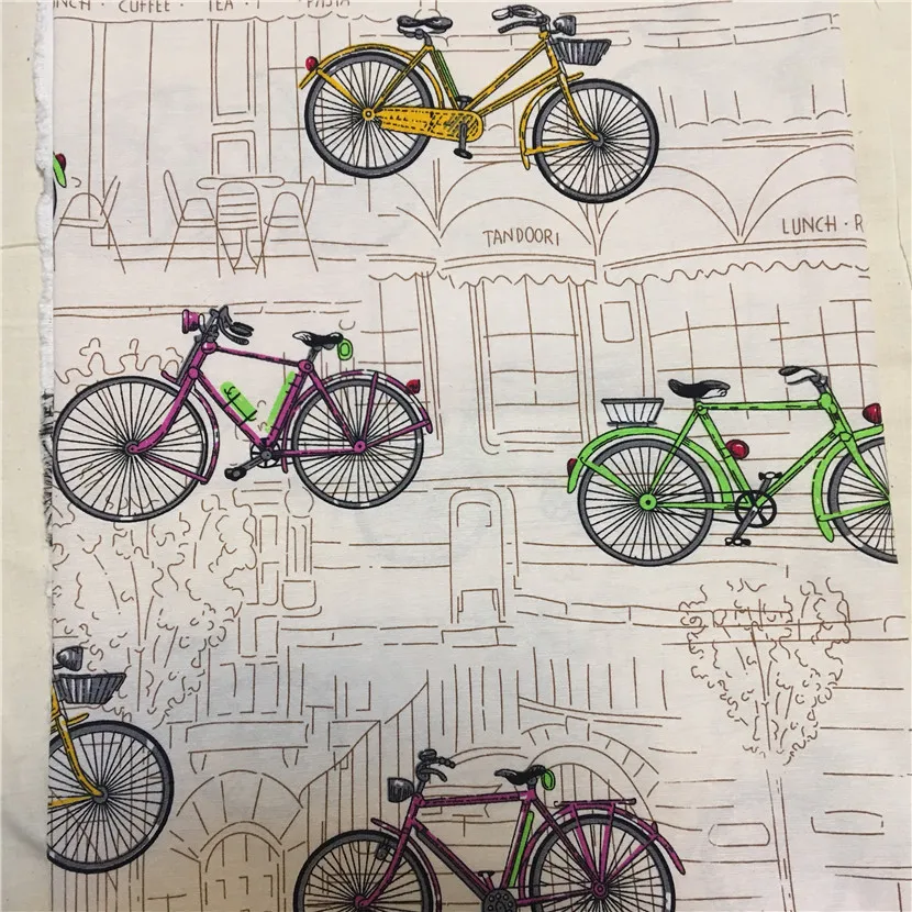 HMS 50x150cm Canvas Fabric DIY Craft Material Printed Green Red Yellow Bicycle c
HMS 50x150cm Canvas Fabric DIY Craft Material Printed Green Red Yellow Bicycle c