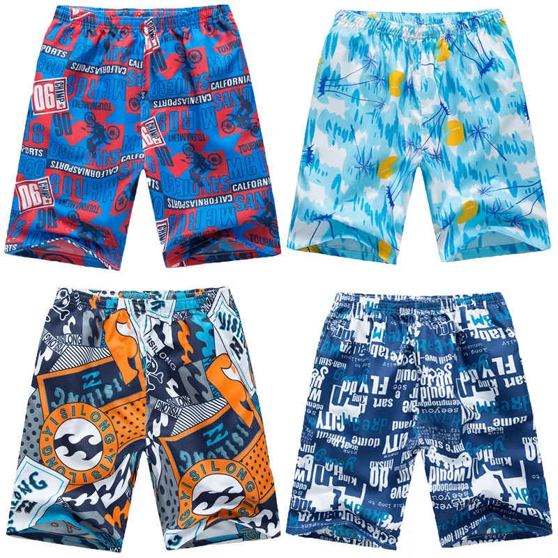 

GEJIAN Summer Men's Short New Fashion Hawaiian Beach Shorts Sports Swimming Shorts Pockets Quick-drying Shorts swimshorts men