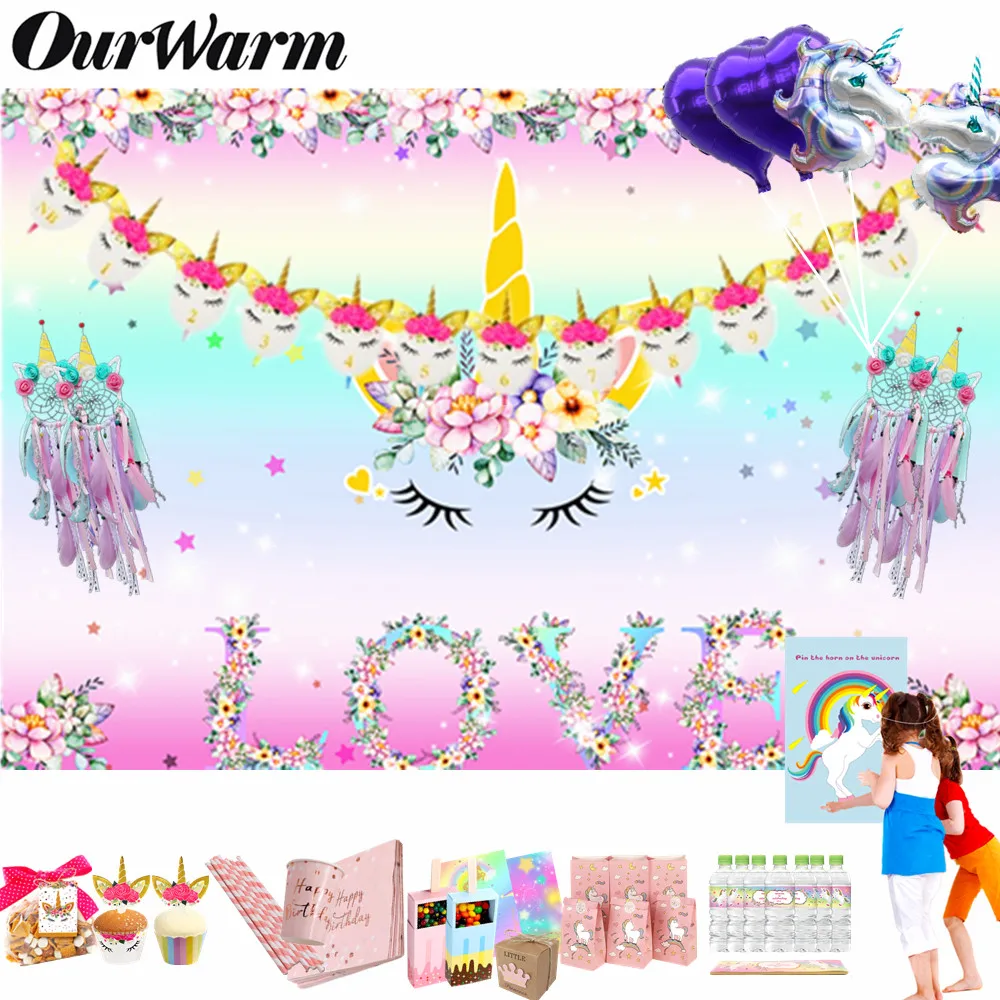 OurWarm Unicorn Party Disposable Tableware Paper Gift Bags Unicorn Horn Party Game Photo Display Background Birthday Decoration
OurWarm Unicorn Party Disposable Tableware Paper Gift Bags Unicorn Horn Party Game Photo Display Background Birthday Decoration