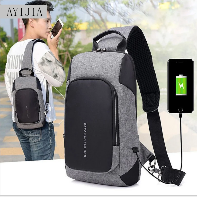 Men's chest bag Multi-function SUB Charging Small bag Personality Sports Shoulder Bag Travel Shoulder Messenger Key Pack
Men's chest bag Multi-function SUB Charging Small bag Personality Sports Shoulder Bag Travel Shoulder Messenger Key Pack