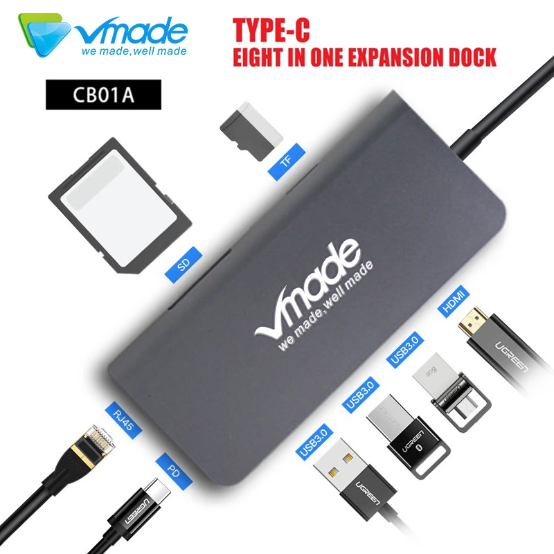 USB Type-c 8 in 1 USB 3.0 HUB multifunction RJ45 1000M Ethernet for MacBook Window Laptop Huawei MateBook Google TYPE C USB HUB
USB Type-c 8 in 1 USB 3.0 HUB multifunction RJ45 1000M Ethernet for MacBook Window Laptop Huawei MateBook Google TYPE C USB HUB