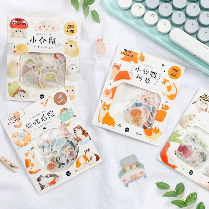 40 Pcs/pack Creative Cute Hamster Cartoon Animals Paper Stickers Diary Decoration DIY Scrapbooking Stationery Sticker Kids Gift
40 Pcs/pack Creative Cute Hamster Cartoon Animals Paper Stickers Diary Decoration DIY Scrapbooking Stationery Sticker Kids Gift