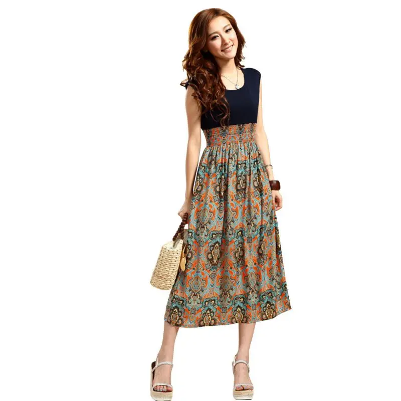 2016 Women Vintage Bohemian Dress Casual Print Patchwork Female Long Summer Beach Dresses JY6
2016 Women Vintage Bohemian Dress Casual Print Patchwork Female Long Summer Beach Dresses JY6