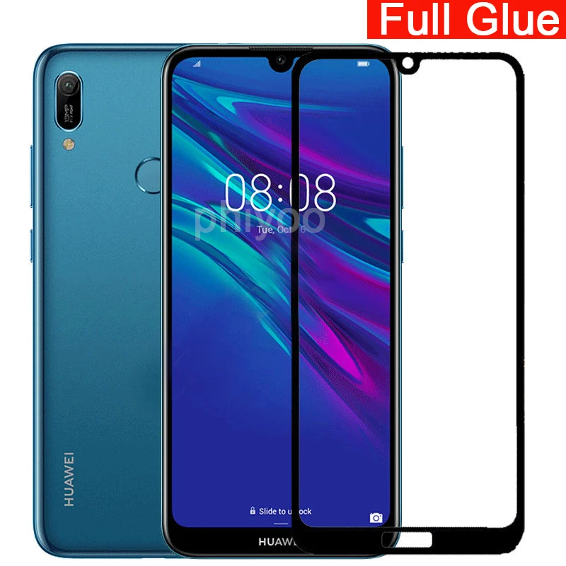 Закаленное 5d стекло с полной проклейкой для Huawei Y6 2019 полноэкранная Защитная