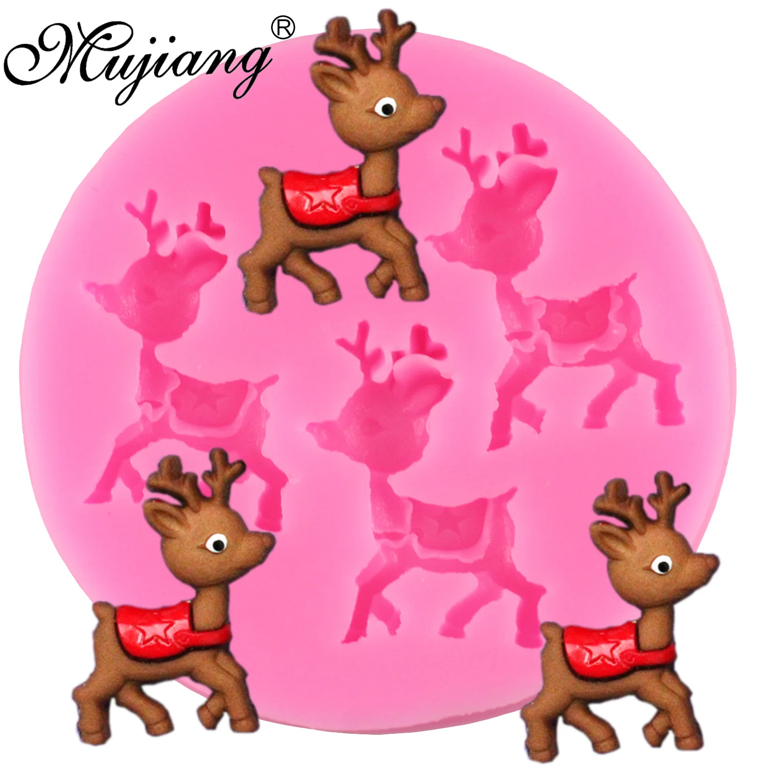Mujiang 3Pcs Deer Silicone Molds Christmas Party Cupcake Fondant Cake Decorating Tools Chocolate Candy Fimo Clay Moulds
Mujiang 3Pcs Deer Silicone Molds Christmas Party Cupcake Fondant Cake Decorating Tools Chocolate Candy Fimo Clay Moulds