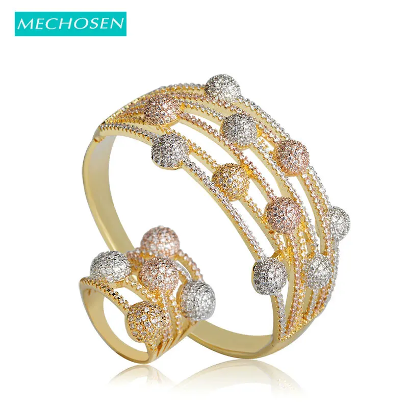 MECHOSEN Luxury Copper Zirconia Width Bangles Ring Set For Women Lady Nigerian Wedding Jewelry Sets Multilayer Crystal Bijoux
MECHOSEN Luxury Copper Zirconia Width Bangles Ring Set For Women Lady Nigerian Wedding Jewelry Sets Multilayer Crystal Bijoux