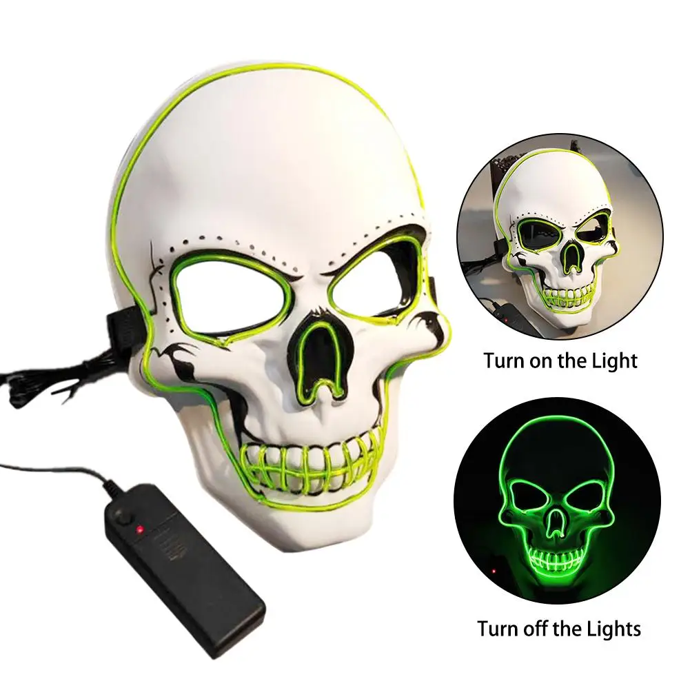EL Wire Mask Light Up Neon LED Mask For Halloween Tomorrow Land Scary DJ Party Cosplay Masks By 3V Steady On Driver Performances
EL Wire Mask Light Up Neon LED Mask For Halloween Tomorrow Land Scary DJ Party Cosplay Masks By 3V Steady On Driver Performances