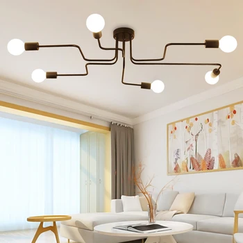 Industrial Loft Ceiling Light Nordic Iron Led Ceiling Lamps 4/6/8 Head Ceiling Lamp For Dinning Room Coffe Bar Cafe
Industrial Loft Ceiling Light Nordic Iron Led Ceiling Lamps 4/6/8 Head Ceiling Lamp For Dinning Room Coffe Bar Cafe