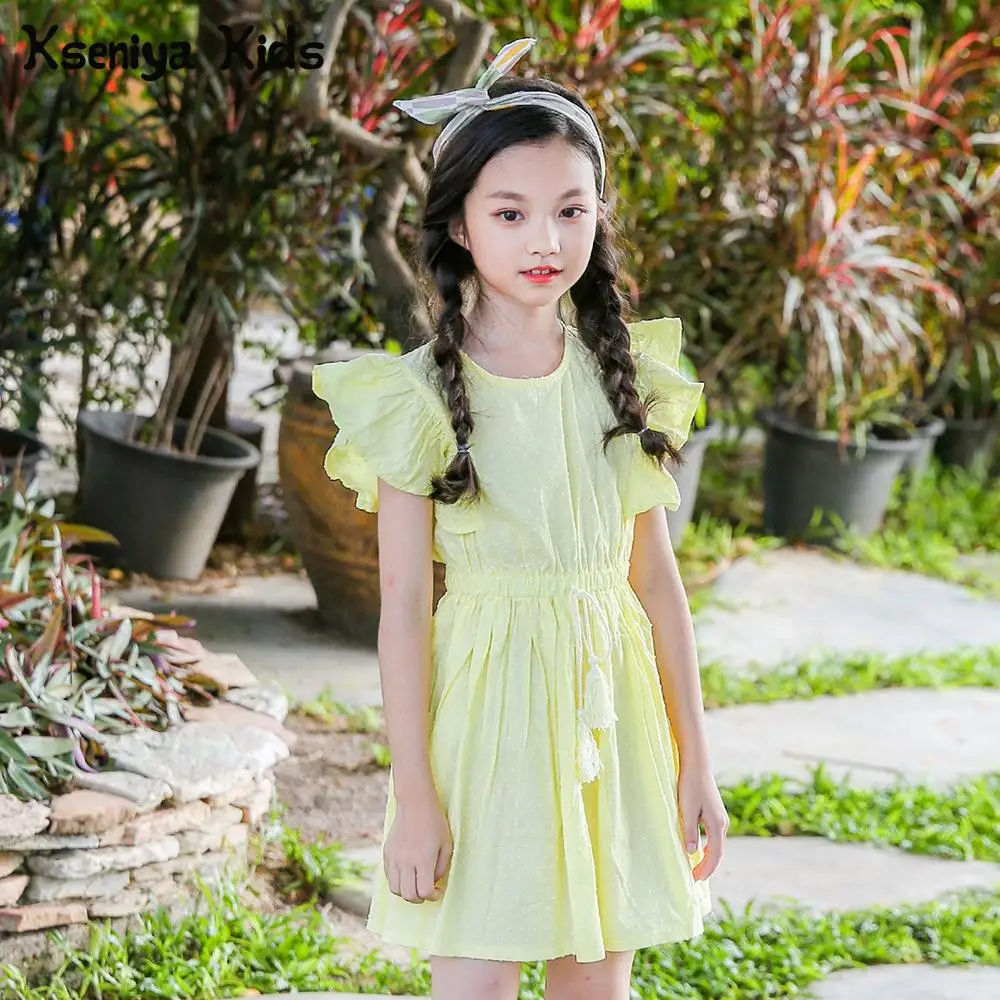 Kseniya Kids Summer Girls Cotton Princess Preppy Style A-line O-neck Dresses Puff Sleeve With Sashes Party Dresses Girls 10 12
Kseniya Kids Summer Girls Cotton Princess Preppy Style A-line O-neck Dresses Puff Sleeve With Sashes Party Dresses Girls 10 12