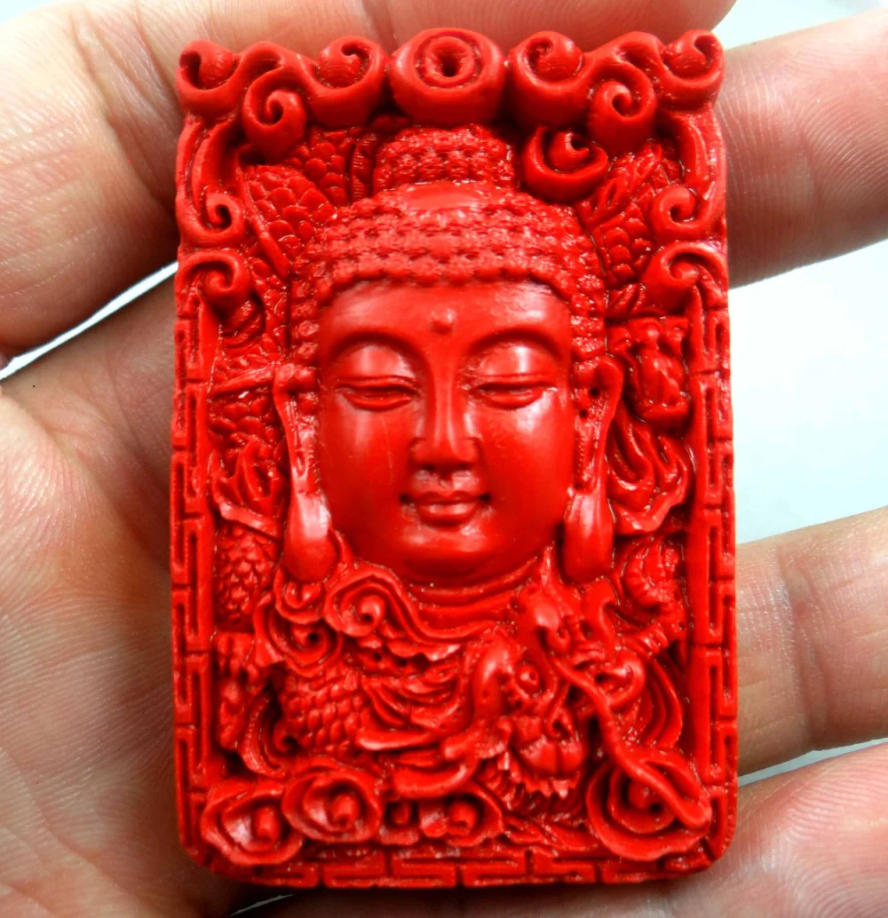 57*38MM Free shipping Chinese Red Organic Cinnabar pendant necklace Buddha hand-carve
57*38MM Free shipping Chinese Red Organic Cinnabar pendant necklace Buddha hand-carve