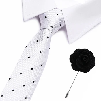 Men's wedding tie with free brooch gift gravata Men ties necktie classic paisley Dot jacquard Flower 7.5cm width necktie
Men's wedding tie with free brooch gift gravata Men ties necktie classic paisley Dot jacquard Flower 7.5cm width necktie