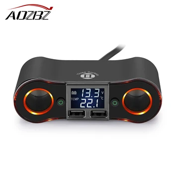 80W 3.5A Car Cigarette Lighter Sockets LED Display Voltage Current for iPhone iPad Dual USB Car Charger
80W 3.5A Car Cigarette Lighter Sockets LED Display Voltage Current for iPhone iPad Dual USB Car Charger