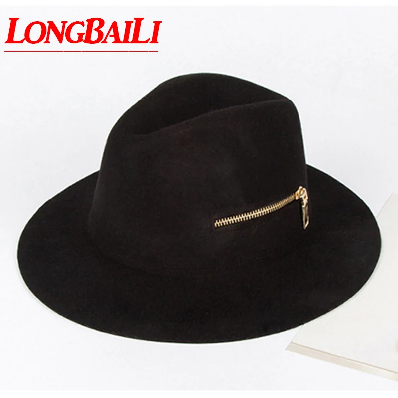 Winter Black Wool Felt Hats Women Zipper Wide Brim Sun Fedora Hats Chapeau Free Shipping BMDW021
Winter Black Wool Felt Hats Women Zipper Wide Brim Sun Fedora Hats Chapeau Free Shipping BMDW021
