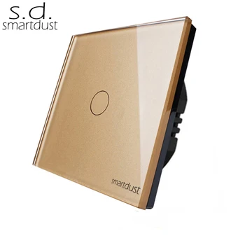 Smartdust EU 2 Years Warranty Glass Touch Panel Button Switch 1 Way 1 Gang House Waterproof LED Light Touch Wall Switch
Smartdust EU 2 Years Warranty Glass Touch Panel Button Switch 1 Way 1 Gang House Waterproof LED Light Touch Wall Switch