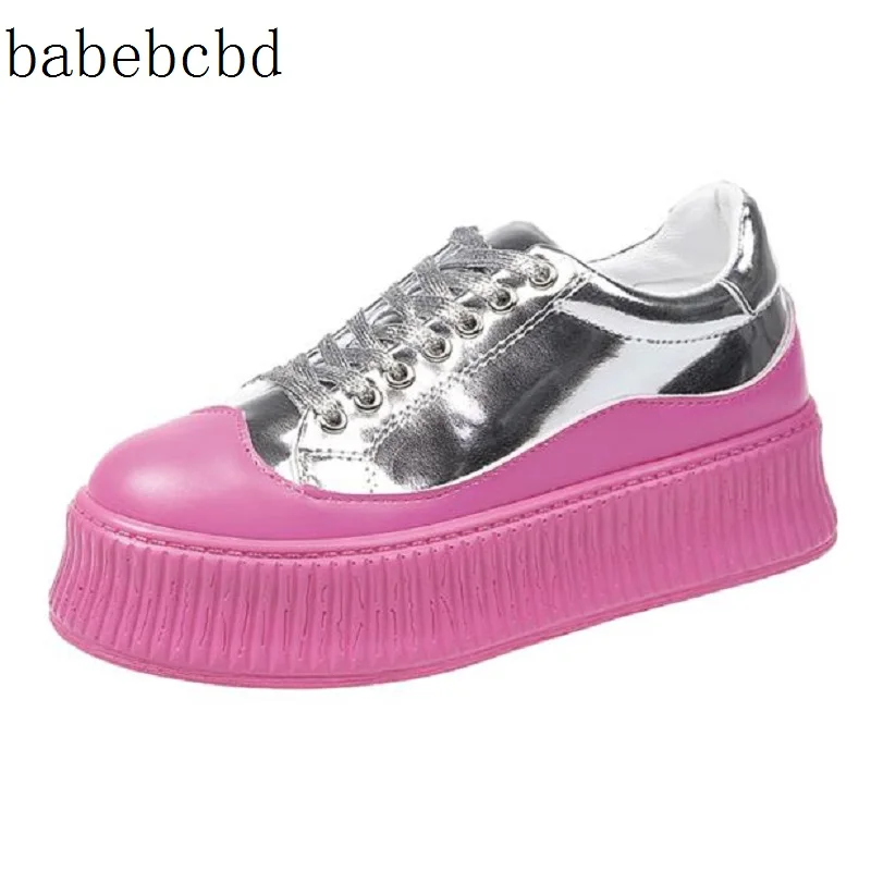 2019 spring new hot female muffin bottom bright face bright female casual thick sole shoes
2019 spring new hot female muffin bottom bright face bright female casual thick sole shoes