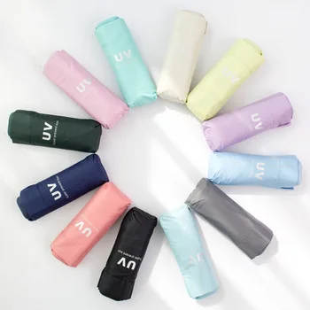 8 Colors Sunshade UV Protection Ultra-light Small Mini Pocket Black Coating Umbrella Dual-use Sunny Rain Umbrellas For Woman
8 Colors Sunshade UV Protection Ultra-light Small Mini Pocket Black Coating Umbrella Dual-use Sunny Rain Umbrellas For Woman