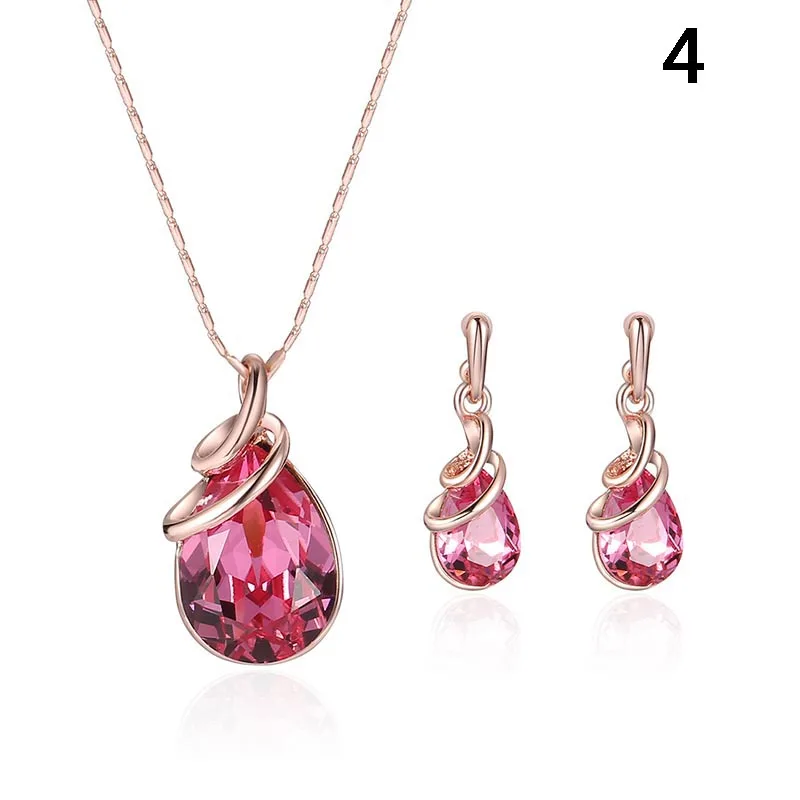 Long Chain Necklace Earrings Sets Water Droplets Shape Pendant Necklace Earrings Women Jewelry M8694
Long Chain Necklace Earrings Sets Water Droplets Shape Pendant Necklace Earrings Women Jewelry M8694