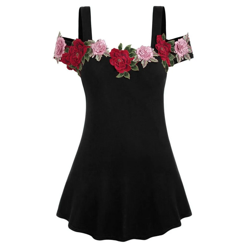 Summer Fashion Appliques T-Shirt Ladies Cold Shoulder Tank Tee Tops Female Women's Short Sleeve Shirt Blusas Femininas Clothing
Summer Fashion Appliques T-Shirt Ladies Cold Shoulder Tank Tee Tops Female Women's Short Sleeve Shirt Blusas Femininas Clothing