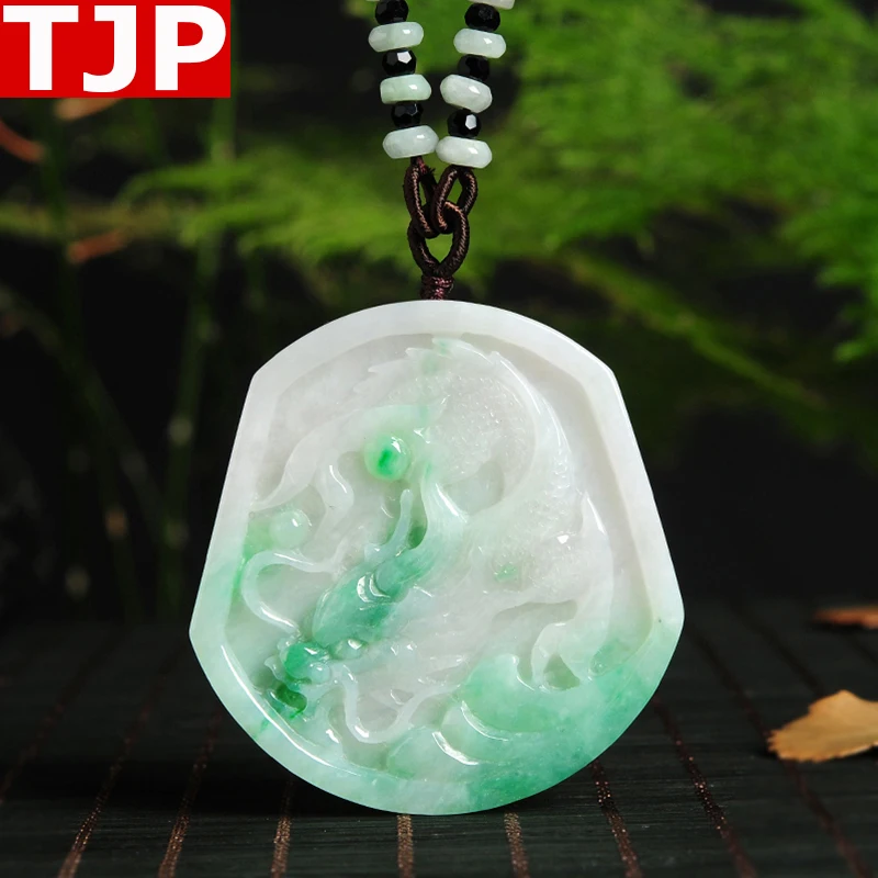 TJP Natural A cargo emerald Dragon WH0360 pendants genuine Myanmar jade necklace men and wamen Included certificate
TJP Natural A cargo emerald Dragon WH0360 pendants genuine Myanmar jade necklace men and wamen Included certificate