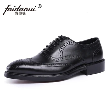Vintage Formal Dress Man Carved Brogue Shoes Genuine Leather Round Toe Platform Men's Handmade Wedding Party Oxfords JS40
Vintage Formal Dress Man Carved Brogue Shoes Genuine Leather Round Toe Platform Men's Handmade Wedding Party Oxfords JS40