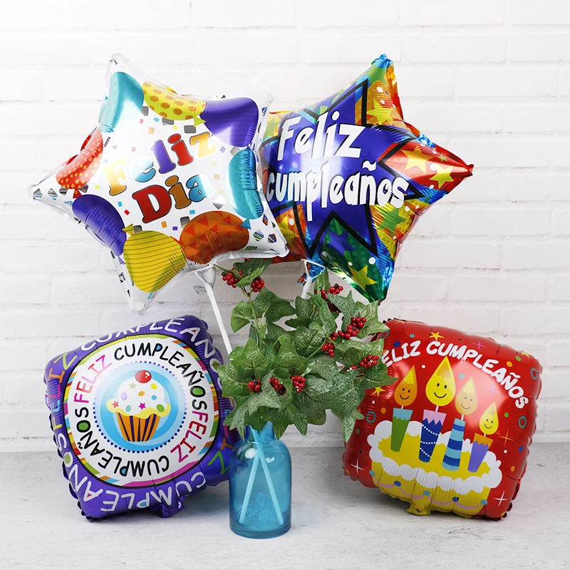 18inch Spanish happy birthday party decorations foil balloons feliz cumpleanos square stars helium balls Baby shower globos 5pcs
18inch Spanish happy birthday party decorations foil balloons feliz cumpleanos square stars helium balls Baby shower globos 5pcs