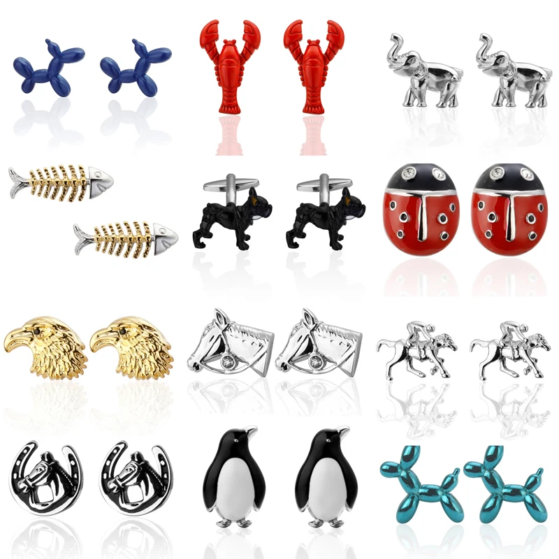 HYX Luxury cufflink shirt Animal design for mens Brand cuff buttons cuff links High Quality abotoaduras Jewelry
HYX Luxury cufflink shirt Animal design for mens Brand cuff buttons cuff links High Quality abotoaduras Jewelry