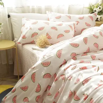 Cute cartoon watermelon bedding set teen child,cotton twin full queen King lovely home textile bed sheet pillow case duvet cover
Cute cartoon watermelon bedding set teen child,cotton twin full queen King lovely home textile bed sheet pillow case duvet cover