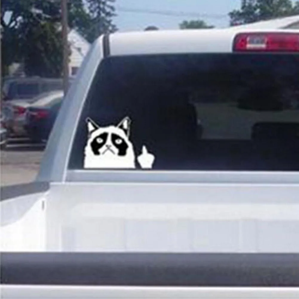 1 Pcs New Cute Car Decal Sticker Cut Grumpy Cat Claw Nail Middle Finger Flipping Off cute car sticker automobiles car-styling
1 Pcs New Cute Car Decal Sticker Cut Grumpy Cat Claw Nail Middle Finger Flipping Off cute car sticker automobiles car-styling
