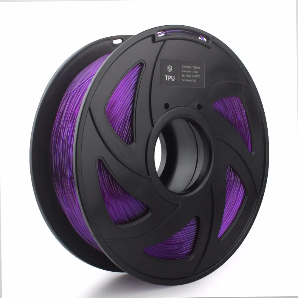 CREOZONE Flexible 3D Printer Filament TPU Flex Plastic for 3D Printer 1.75mm 1KG 3D Printing Materials Purple Color
CREOZONE Flexible 3D Printer Filament TPU Flex Plastic for 3D Printer 1.75mm 1KG 3D Printing Materials Purple Color