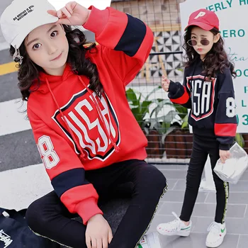 New Girls Clothing Sets Fashion Style Girls Clothes Long-Sleeved T-Shirt + Sport Pants Kids Clothing sets Girl Hooded Set
New Girls Clothing Sets Fashion Style Girls Clothes Long-Sleeved T-Shirt + Sport Pants Kids Clothing sets Girl Hooded Set