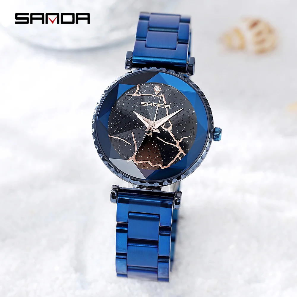 SANDA Women Stainless Steel Watches Women Creative Lightning Starry Sky Dial Quartz Watch Fashion Lady Wristwatches Female Clock
SANDA Women Stainless Steel Watches Women Creative Lightning Starry Sky Dial Quartz Watch Fashion Lady Wristwatches Female Clock