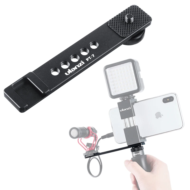 ULANZI PT-7 Extension Plate Mount Cold Shoe Stand Bracket Vlog Microphone LED Light 1/4'' Tripod for iPhone Gopro Vlogging Bar
ULANZI PT-7 Extension Plate Mount Cold Shoe Stand Bracket Vlog Microphone LED Light 1/4'' Tripod for iPhone Gopro Vlogging Bar