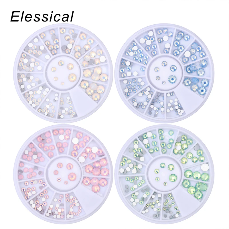 Elessical High Quality Opal Rhinestone Nail Wheel Pink Green Blue Flat Back Crystal Gem Nail Art Decoration Manicure Tool
Elessical High Quality Opal Rhinestone Nail Wheel Pink Green Blue Flat Back Crystal Gem Nail Art Decoration Manicure Tool