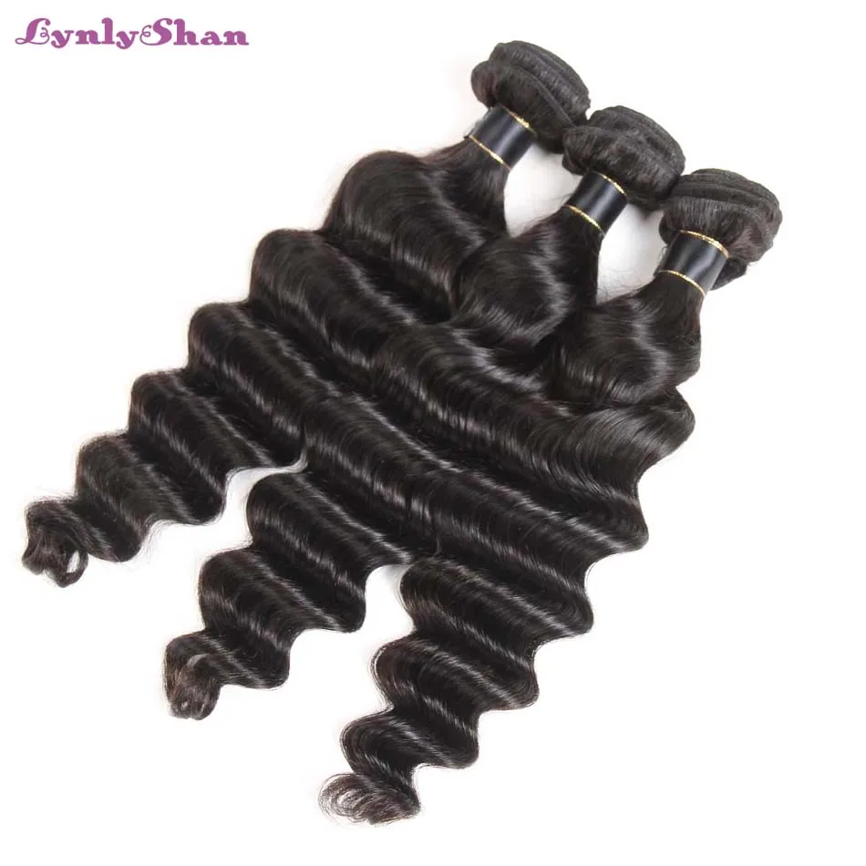Lynlyshan Brazilian Loose Wave Bundles Natural Black Hair Weave Extensions 100% Human Hair Bundles Remy Hair 3pcs/Lot
Lynlyshan Brazilian Loose Wave Bundles Natural Black Hair Weave Extensions 100% Human Hair Bundles Remy Hair 3pcs/Lot