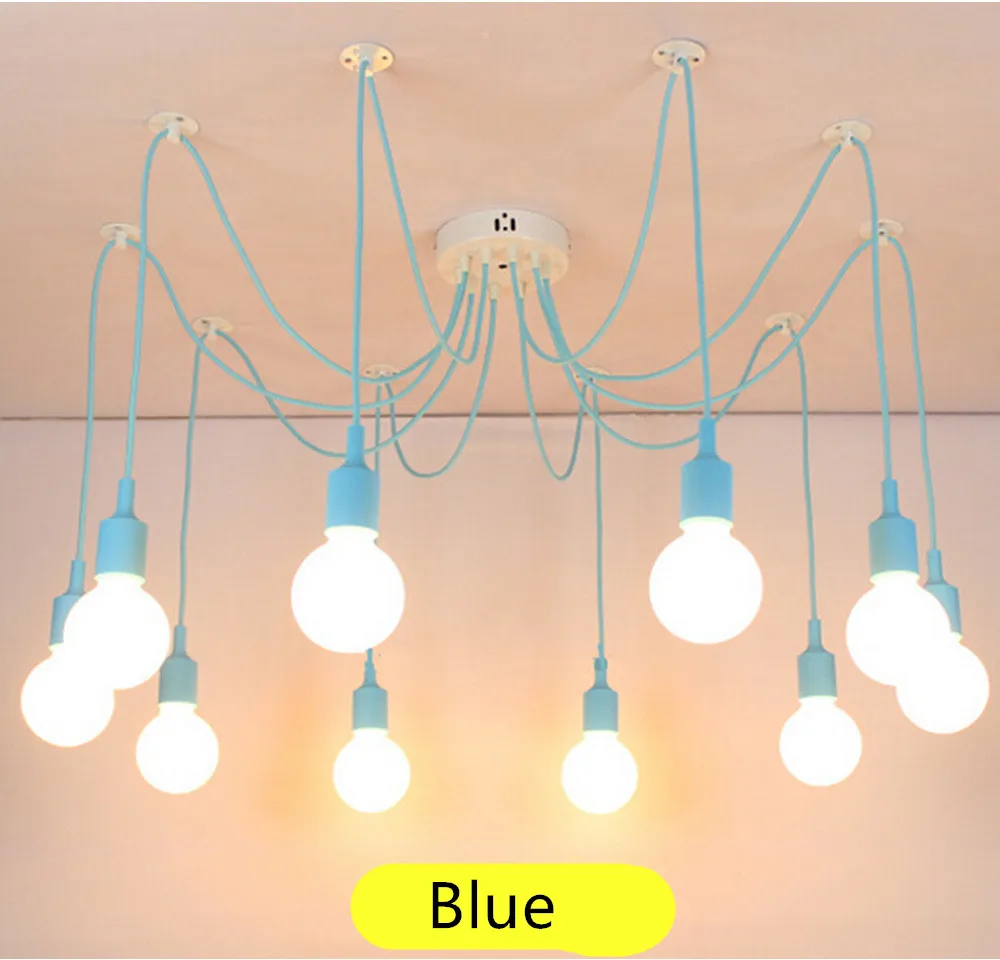 LOFT Modern 13 Color DIY Chandeliers 4-12 Arms Retro Adjustable Droplight Lamp E27 Art Spider Ceiling luminaire Fixture
LOFT Modern 13 Color DIY Chandeliers 4-12 Arms Retro Adjustable Droplight Lamp E27 Art Spider Ceiling luminaire Fixture
