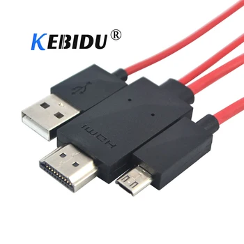 

Kebidu 1080P Full HD Micro USB To HDMI Cable For MHL Output Audio Adapter HDTV Adaptor 5Pin 11pin For Samsung Galaxy S2 S3 S4 S5