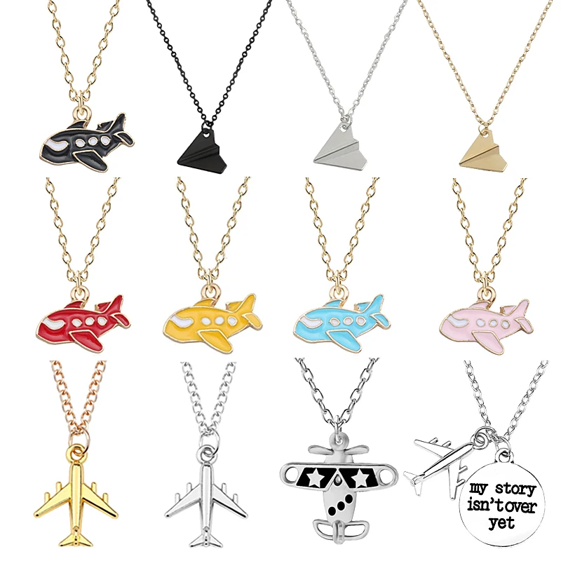 Fashion Men's Simple Paper Airplane Necklace Personality Student Charisma Pentagram Airplane Pendant Necklace Girl Jewelry Gift
Fashion Men's Simple Paper Airplane Necklace Personality Student Charisma Pentagram Airplane Pendant Necklace Girl Jewelry Gift