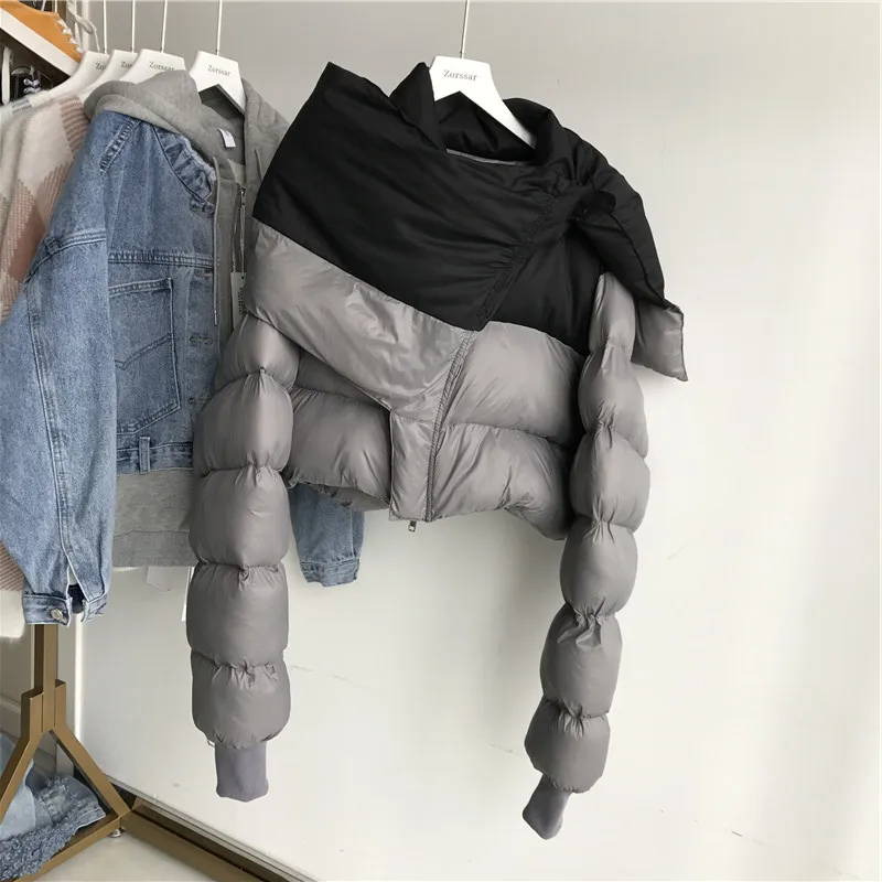 2019 Direct Selling Patchwork No Winter New Women's Cotton Coat Asymmetric Scarf Section Color Clothes Warm Personality Women
2019 Direct Selling Patchwork No Winter New Women's Cotton Coat Asymmetric Scarf Section Color Clothes Warm Personality Women