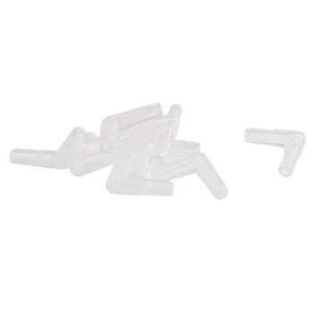 10pcs 4mm Connection Diameter Plastic Aquarium Bent Air Hose Clear