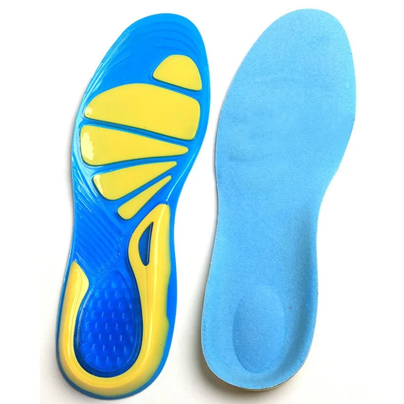 2016 New Flexible Athletic Silicone Shoe Inserts Breathable Football Basketball Soft Comfort Insoles Anti Shock Sports Shoe Pads men women gel insole (1)