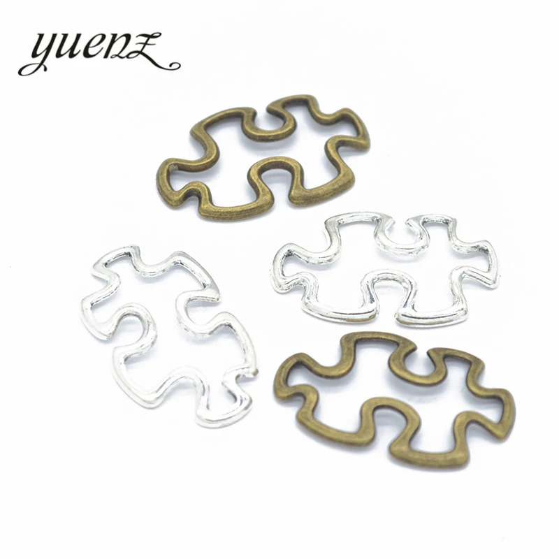 YuenZ 10pcs 2 colour Alloy Metal Antique Sliver Puzzle Charm Jewelry Making DIY Handmade Craft 30*18mm J174
YuenZ 10pcs 2 colour Alloy Metal Antique Sliver Puzzle Charm Jewelry Making DIY Handmade Craft 30*18mm J174