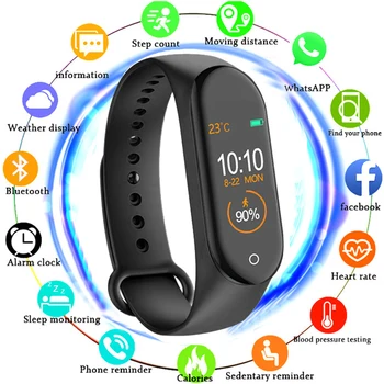 HANGRUI Newest M4 Smart Wristband M4 Smart Watch Heart Rate Blood Pressure Monitor Fitness Color Screen Wristband PK Mi Band 4
HANGRUI Newest M4 Smart Wristband M4 Smart Watch Heart Rate Blood Pressure Monitor Fitness Color Screen Wristband PK Mi Band 4