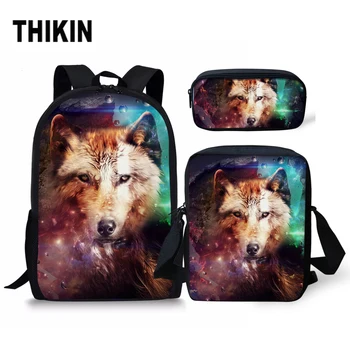 THIKIN Moonlight Wolf 3pcs/set School Bags for Boys Students School Supplies Preschool Backpack Bookbag With Lunch Boxes Satchel
THIKIN Moonlight Wolf 3pcs/set School Bags for Boys Students School Supplies Preschool Backpack Bookbag With Lunch Boxes Satchel