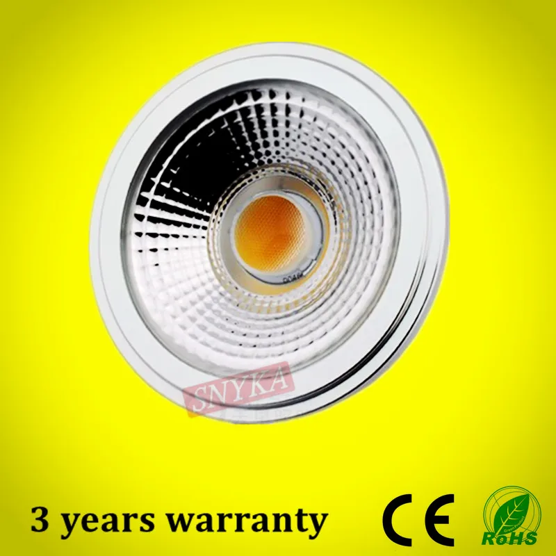 Новый 15 Вт Dimmabe Sharp COB LED AR111 свет Gu10 G53 12В 110В-240В лампа ES111 QR111 светодиодные лампы