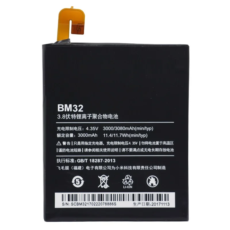 BM32 For Xiaomi M4 Mi4 Mi 4 Lithium Polymer Replacement Battery Original Bateria 3080mAh Free Tools
BM32 For Xiaomi M4 Mi4 Mi 4 Lithium Polymer Replacement Battery Original Bateria 3080mAh Free Tools