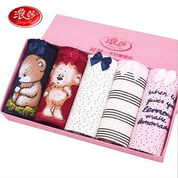 Cotton soft women underwear character 4 styles female briefs 5pcs/lot lady cute brand short pants brand girl underwears LANGSHA
Cotton soft women underwear character 4 styles female briefs 5pcs/lot lady cute brand short pants brand girl underwears LANGSHA