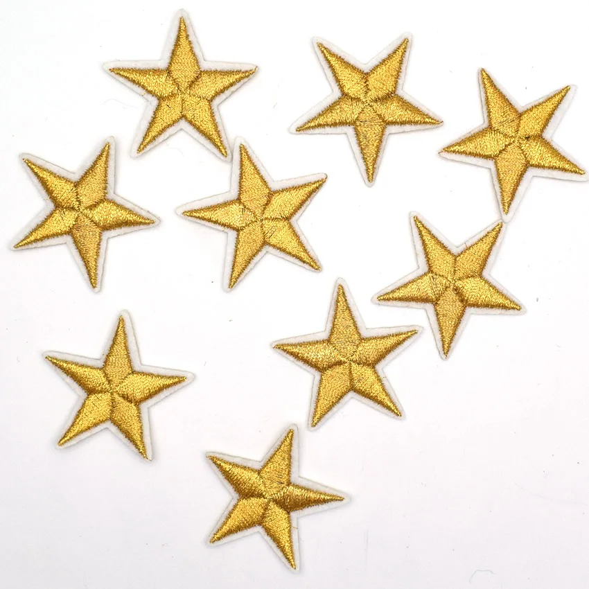 10PCs Gold Star Embroidered Iron On Badges Patches For Clothing Cartoon Motif Applique Sticker For Clothes
10PCs Gold Star Embroidered Iron On Badges Patches For Clothing Cartoon Motif Applique Sticker For Clothes